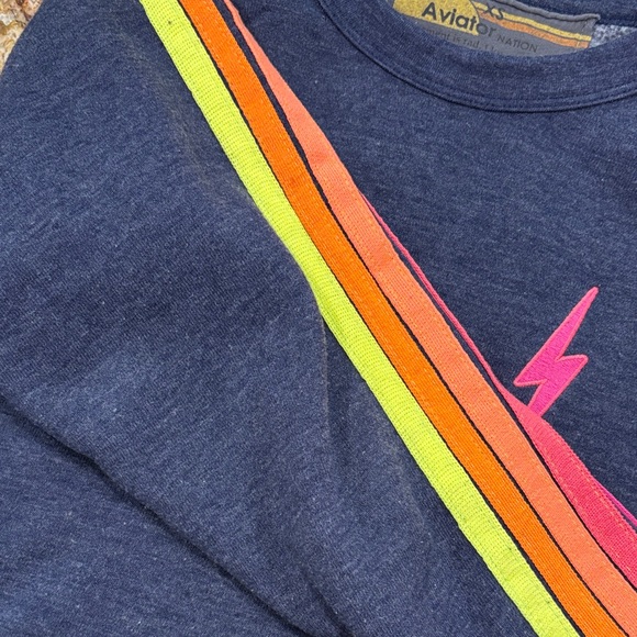 Aviator Nation Classic Cropped Sweatshirt - Picture 6 of 8